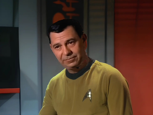 Joe Webb's head superimposed over a picture of Captain Kirk.