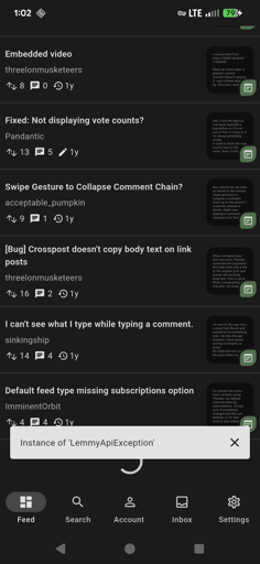 Screenshot showing the error mentioned in the title